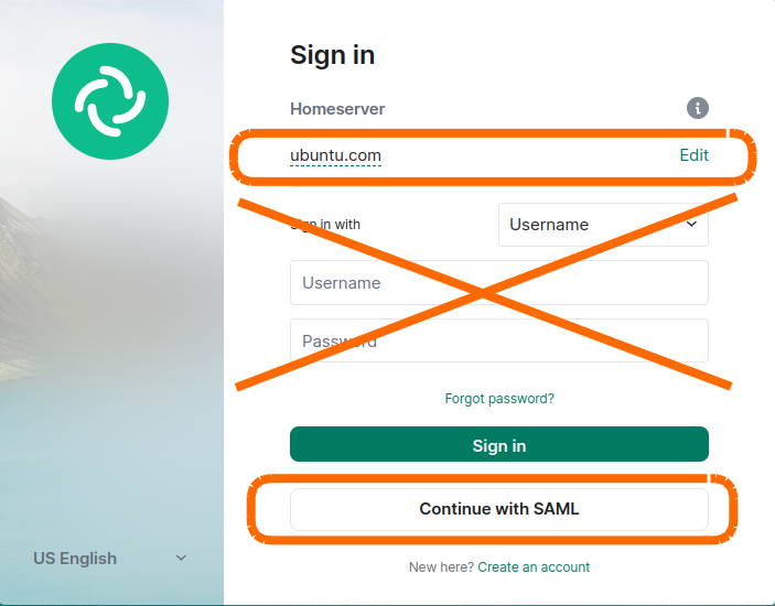 Continue with SAML|703x550